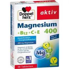 DOPPELHERZ Magnezij 400+B12+C+E tablete, 30 kom