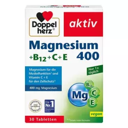 DOPPELHERZ Magnezij 400+B12+C+E tablete, 30 kom