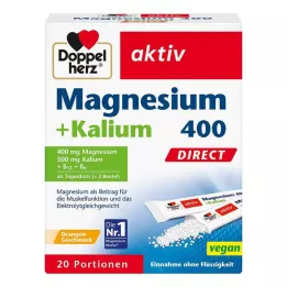 DOPPELHERZ Magnezij+Kalij DIRECT Vrećice za porcije, 20 kom