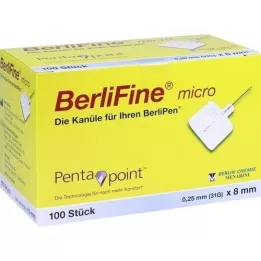 BERLIFINE mikro kanile 0,25x8 mm, 100 komada