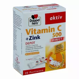 DOPPELHERZ Vitamin C 500+Zinc Depot DIRECT Pelete, 20 kom