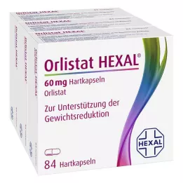 ORLISTAT HEXAL 60 mg tvrde kapsule, 3X84 kom