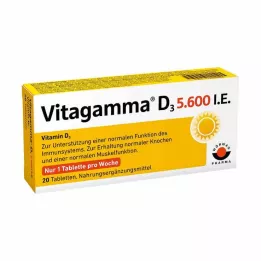 VITAGAMMA D3 5.600 IU .Vitamin D3 NEM tablete, 20 kom