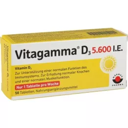 VITAGAMMA D3 5.600 I.U. Vitamin D3 NEM tablete, 50 kom