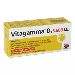 VITAGAMMA D3 5.600 I.U. Vitamin D3 NEM tablete, 50 kom