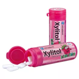 MIRADENT Xylitol žvakaća guma jagoda, 30 g