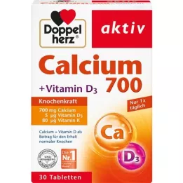 DOPPELHERZ Calcium 700+Vitamin D3 tablete, 30 kom