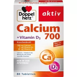 DOPPELHERZ Calcium 700 + Vitamin D3 tablete, 80 kom