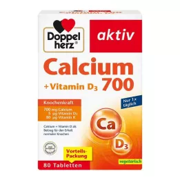 DOPPELHERZ Calcium 700 + Vitamin D3 tablete, 80 kom