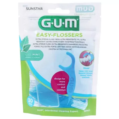 GUM Easy-Flossers voštani štapići konca za zube mint + putna torbica, 30 kom