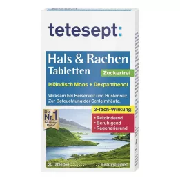 Tetesept Neck & tablete za grlo bez šećera, 20 kom