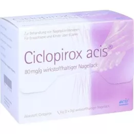 CICLOPIROX acis 80 mg/g sadržaj djelatne tvari. Lak za nokte, 6 g