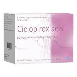 CICLOPIROX acis 80 mg/g sadržaj djelatne tvari. Lak za nokte, 6 g