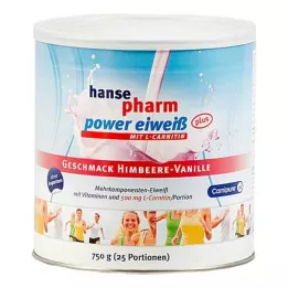 HANSEPHARM Power protein plus malina vanilija plv., 750 g
