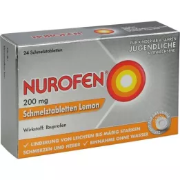 NUROFEN 200 mg raspadljive tablete za usta Lemon, 24 kom