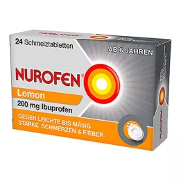 NUROFEN 200 mg raspadljive tablete za usta Lemon, 24 kom