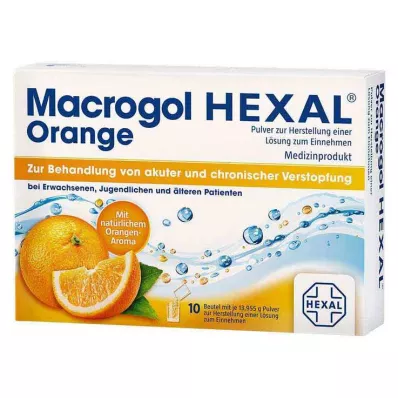 Macrogol HEXAL Orange prašak za oralnu otopinu vrećica, 10 kom Macrogol HEXAL Orange prašak za oralnu otopinu vrećica, 10 kom