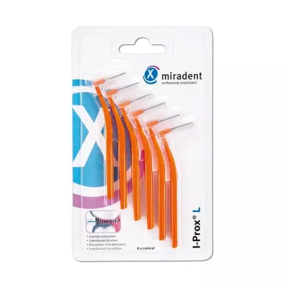 Miradent interdentalna četkica I-Prox L 0,8 mm narančasta, 6 komada Miradent interdentalna četkica I-Prox L 0,8 mm narančasta, 6 komada