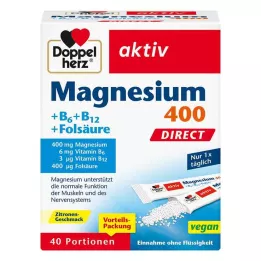 DOPPELHERZ Magnezij + B vitamini DIRECT pelete, 40 komada
