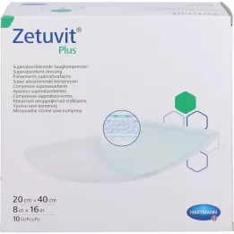 ZETUVIT Plus extra jaka sukcijska kompresa sterilna 20x40 cm, 10 kom