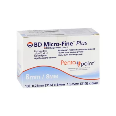 BD Micro-Fine + 8 igala 0,25x8 mm, 100 kom