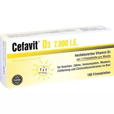 CEFAVIT D3 7000 IU filmom obložene tablete, 100 kom