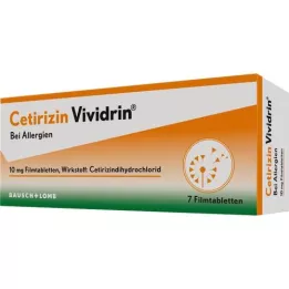 CETIRIZIN Vividrin 10 mg filmom obložene tablete, 7 kom