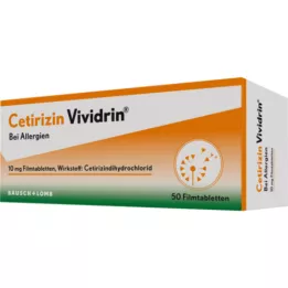 CETIRIZIN Vividrin 10 mg filmom obložene tablete, 50 kom