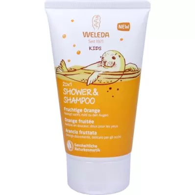 WELEDA Dječji 2u1 tuš &amp; šampon Fruity Orange, 150 ml