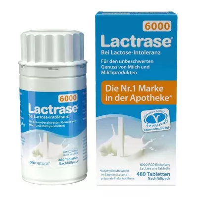 Lactrase 6.000 FCC tableta klik dozator za ponovno punjenje, 480 kom