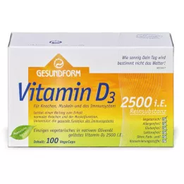 GESUNDFORM Vitamin D3 2.500 IU Vega Caps, 100 kom