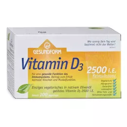GESUNDFORM Vitamin D3 2.500 IU Vega Caps, 100 kom