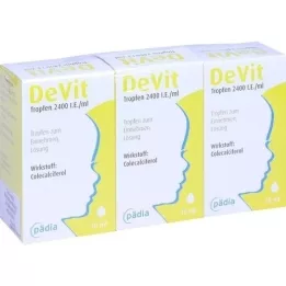 DEVIT Kapi 2400 IU/ml Oralne kapi, 3X10 ml