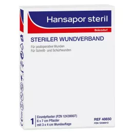 HANSAPOR sterilna obloga za rane 6x7 cm, 1 kom