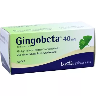 GINGOBETA 40 mg filmom obložene tablete, 60 kom