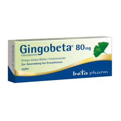 Gingobeta 80 mg filmom obložene tablete, 30 kom Gingobeta 80 mg filmom obložene tablete, 30 kom