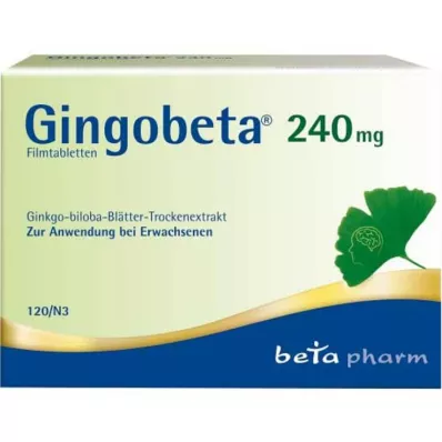 Gingobeta 240 mg filmom obložene tablete, 120 kom Gingobeta 240 mg filmom obložene tablete, 120 kom
