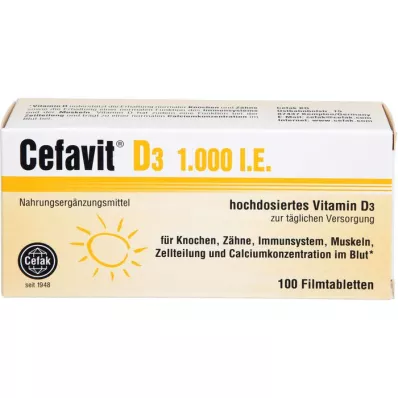 CEFAVIT D3 1.000 IU filmom obložene tablete, 100 kom