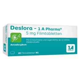 DESLORA-1A Pharma 5 mg filmom obložene tablete, 20 kom