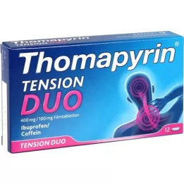 THOMAPYRIN TENSION DUO 400 mg/100 mg filmom obložene tablete, 12 kom