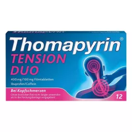Thomapyrin TENSION DUO 400 mg / 100 mg filmom obložene tablete, 12 kom