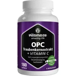 OPC TRAUBENKERNEXTRAKT visoka doza + vitamin C kapsule, 180 kom