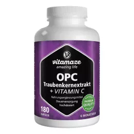 OPC TRAUBENKERNEXTRAKT visoka doza + vitamin C kapsule, 180 kom