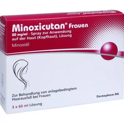 MINOXICUTAN Žene 20 mg/ml sprej, 3X60 ml