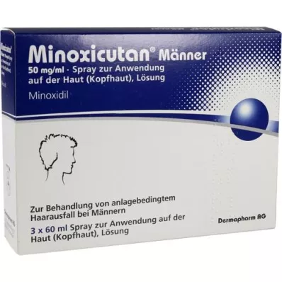 MINOXICUTAN Muškarci 50 mg/ml sprej, 3X60 ml