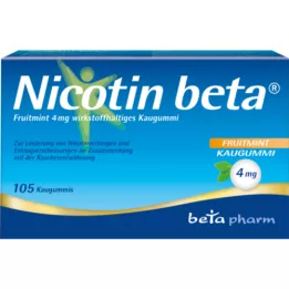 NICOTIN beta Fruitmint 4 mg aktivni sastojak žvakaća guma, 105 kom