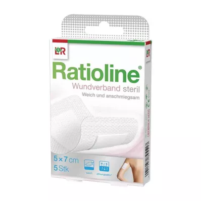 RATIOLINE Obloga za rane 7x5 cm sterilna, 5 kom RATIOLINE Obloga za rane 7x5 cm sterilna, 5 kom