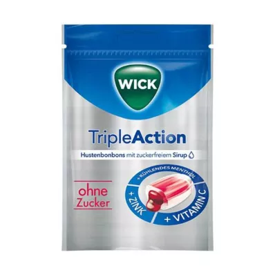 WICK TripleAction mentol &amp; Cassis bez šećera Bon., 72 g