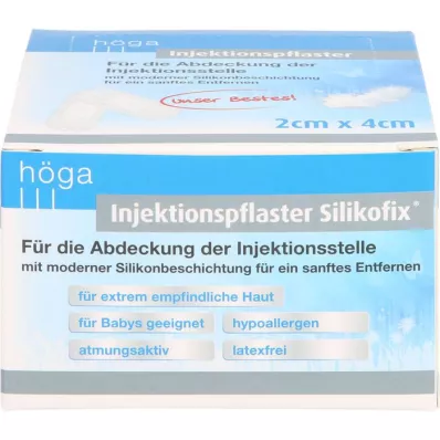 INJEKTIONSPFLASTER Silikofix 2x4 cm Höga, 100 komada