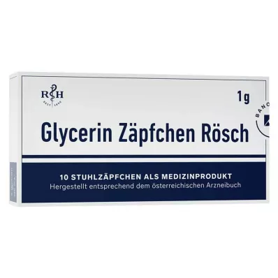 Glicerinski čepići Rösch 1 g protiv zatvora, 10 kom